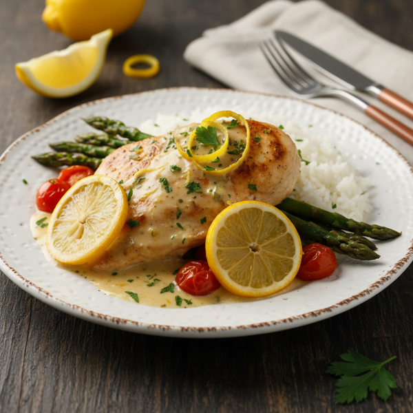 Zesty Lemon Chicken in Creamy Sauce recipe