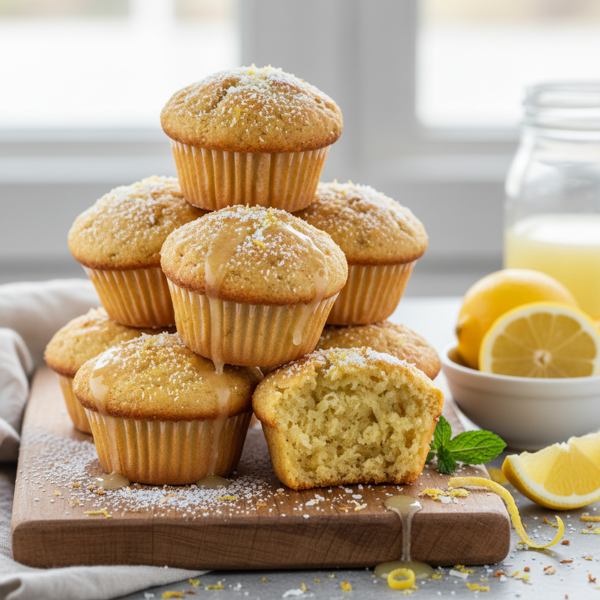 Zesty Lemon Coconut Bliss Muffins recipe
