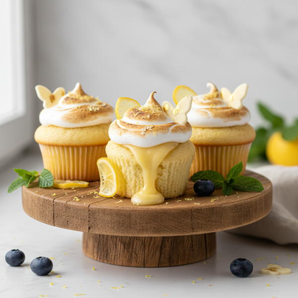 Zesty Lemon Curd Butterfly Cupcakes recipe