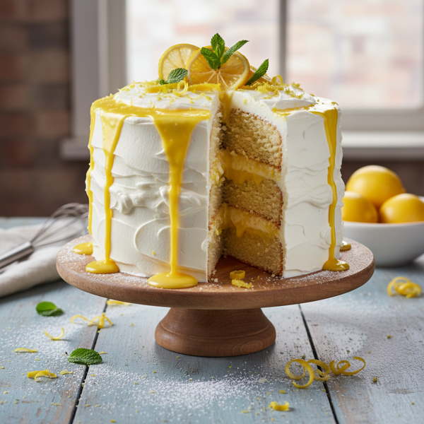 Zesty Lemon Delight Layer Cake recipe