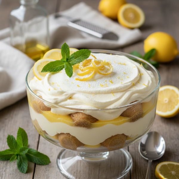 Zesty Lemon Delight Tiramisu recipe