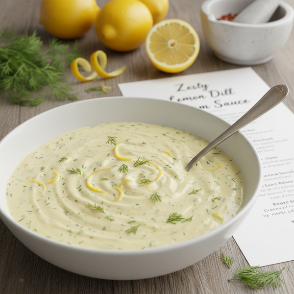 Zesty Lemon Dill Cream Sauce recipe