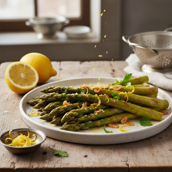 Zesty Lemon Garlic Asparagus recipe