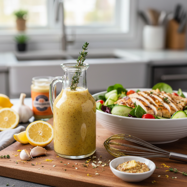Zesty Lemon Garlic Dijon Vinaigrette recipe
