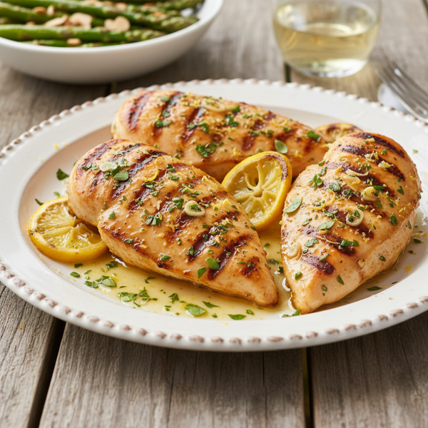 Zesty Lemon Garlic Grilled Chicken Breasts recipe