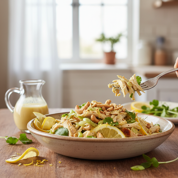 Zesty Lemon Ginger Chicken Salad recipe