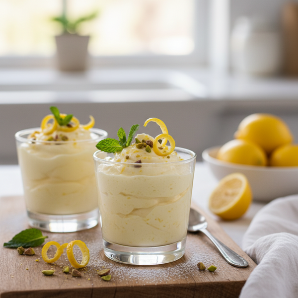 Zesty Lemon Greek Yogurt Mousse recipe