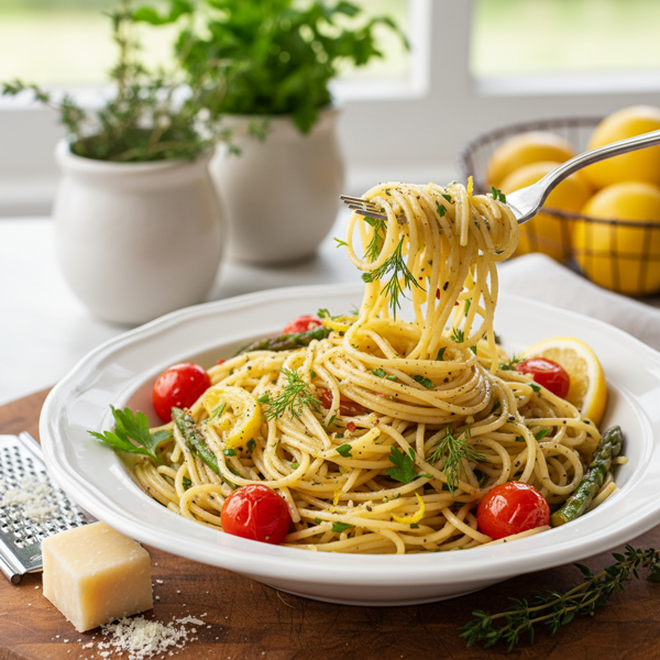 Zesty Lemon Herb Angel Hair Pasta recipe