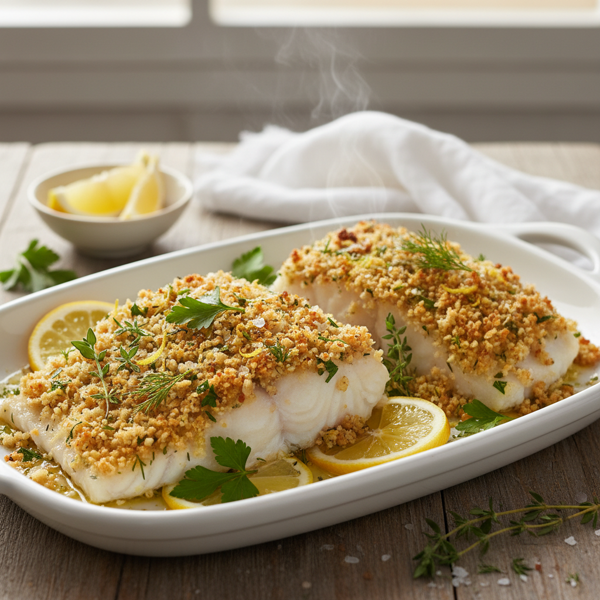Zesty Lemon Herb Baked Cod recipe