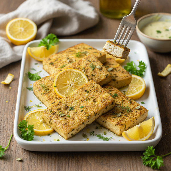 Zesty Lemon Herb Baked Tofu recipe
