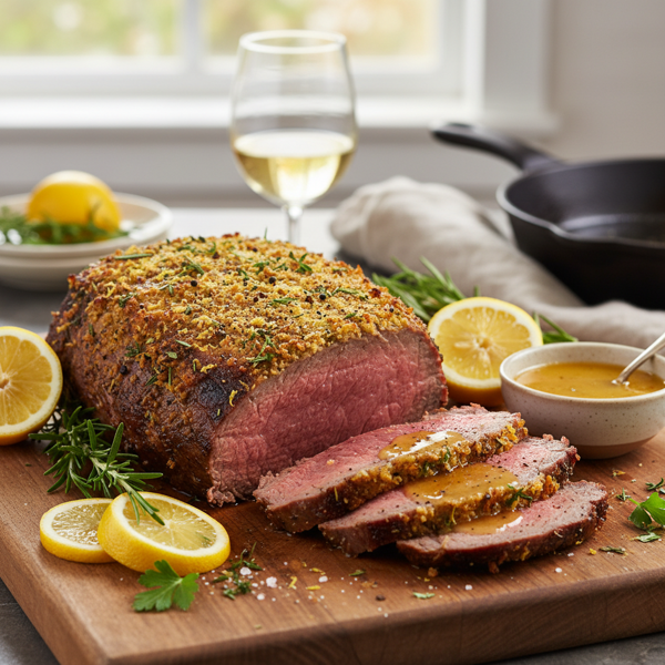 Zesty Lemon Herb Boneless Beef Roast recipe