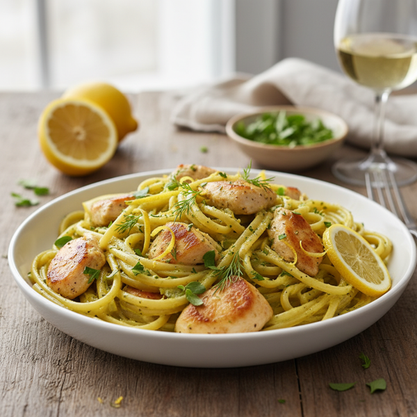 Zesty Lemon Herb Chicken Linguine recipe
