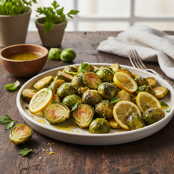 Zesty Lemon Marinated Brussels Sprouts recipe
