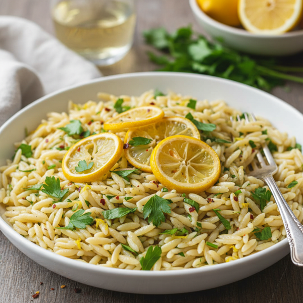 Zesty Lemon Parsley Orzo recipe