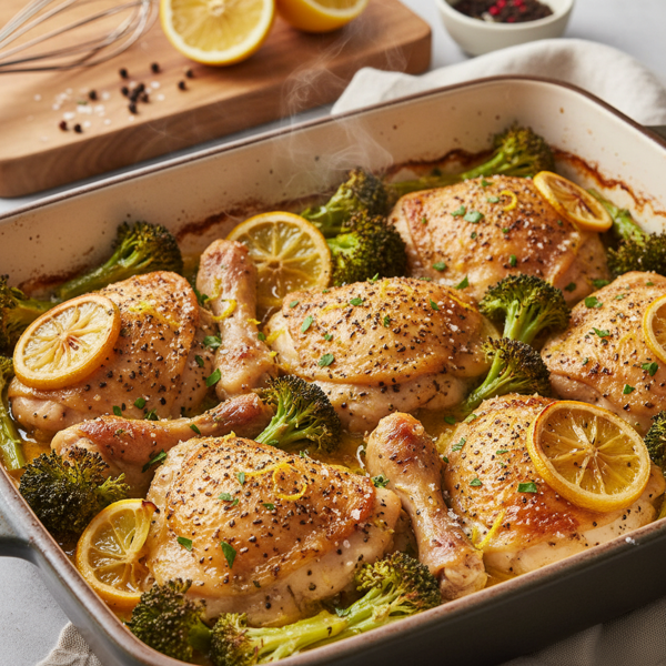 Zesty Lemon Pepper Chicken & Broccoli Bake recipe