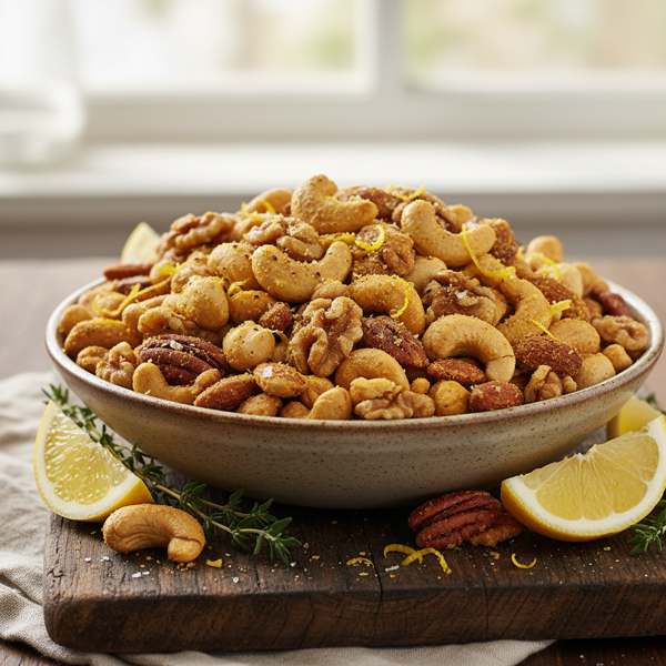 Zesty Lemon Pepper Nut Mix recipe