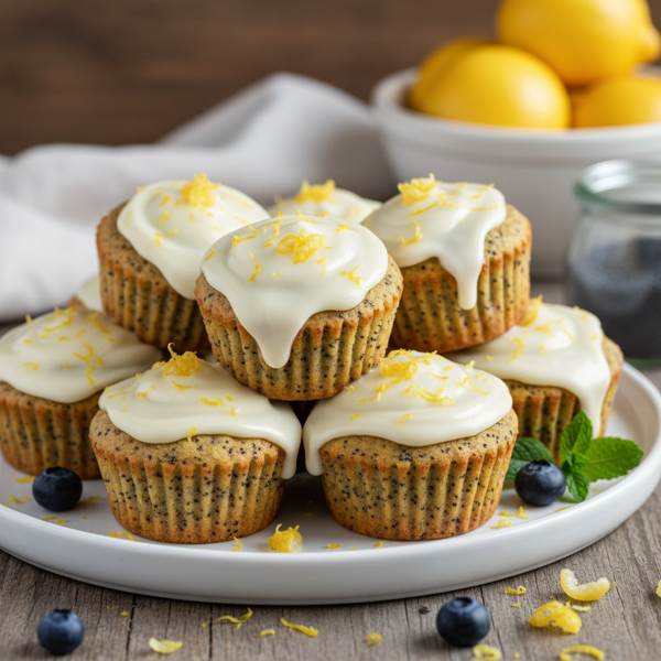 Zesty Lemon Poppy Seed Mini Muffins recipe