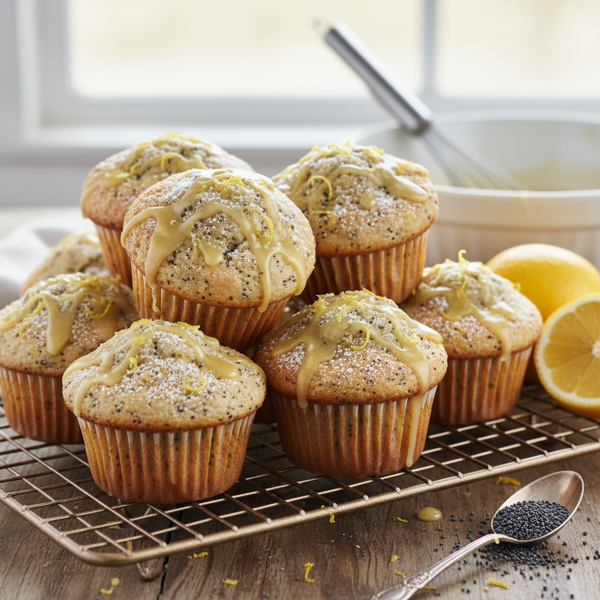 Zesty Lemon Poppy Seed Muffins recipe