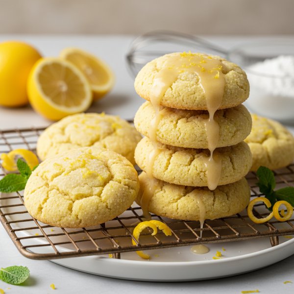 Zesty Lemon Pudding Cookies recipe