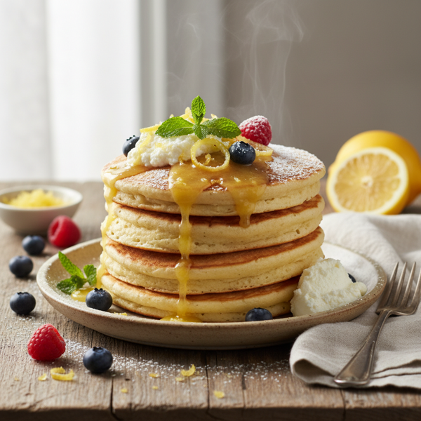 Zesty Lemon Ricotta Fluff Pancakes recipe