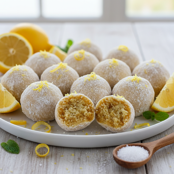 Zesty Lemon Sugar Cookie Truffles recipe