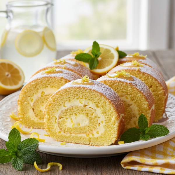 Zesty Lemon Swiss Roll recipe