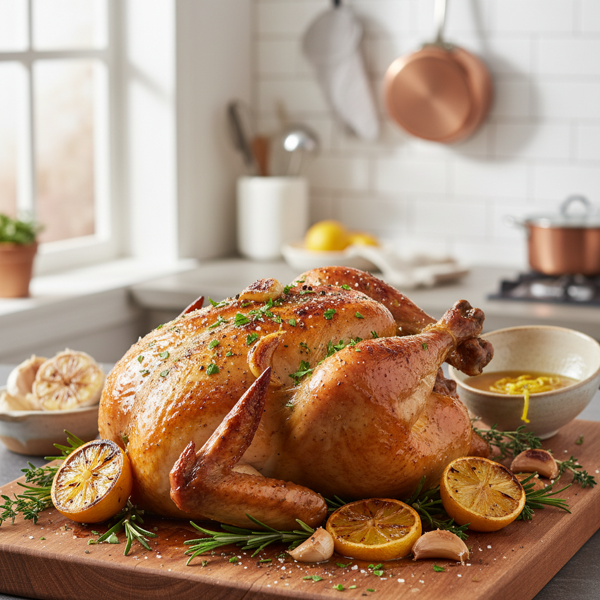 Zesty Lemon & Garlic Roast Chicken Delight recipe