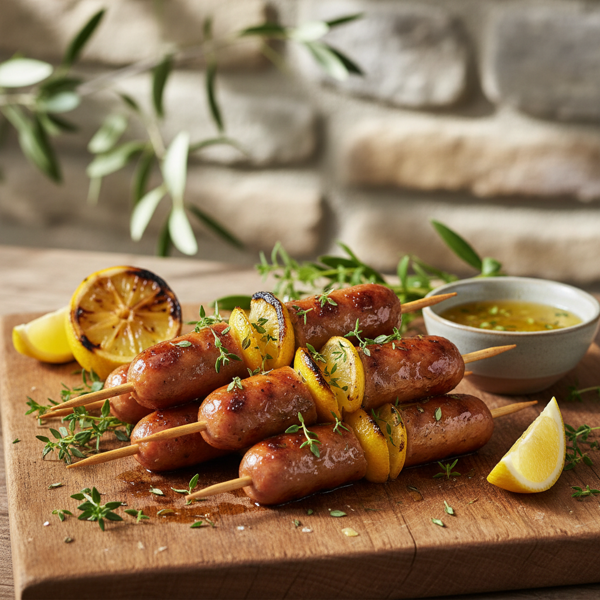 Zesty Lemon & Thyme Sausage Skewers recipe