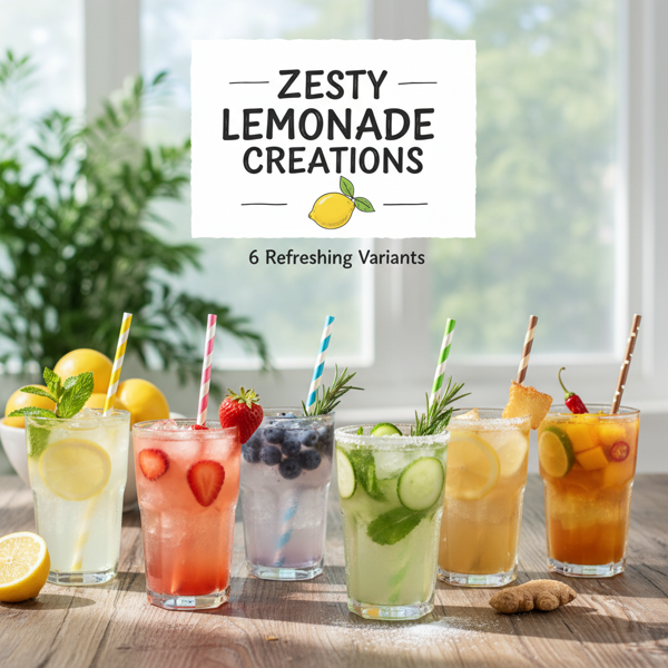 Zesty Lemonade Creations: 6 Refreshing Variants recipe