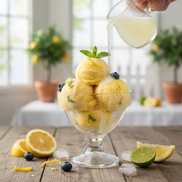Zesty Lemonade Sorbet Delight recipe