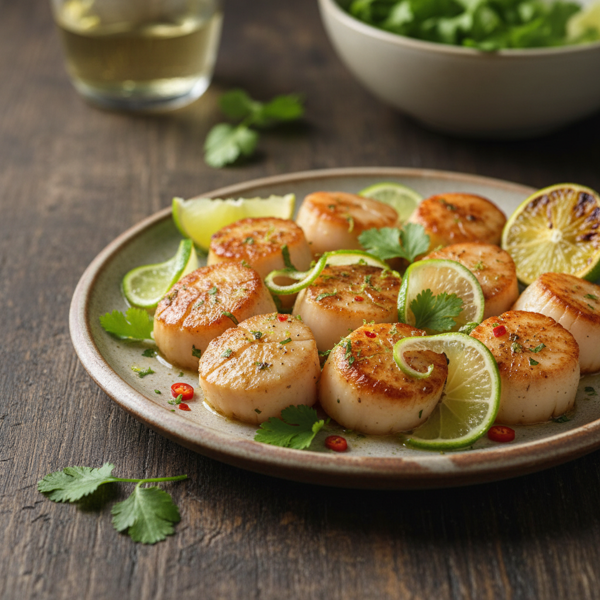 Zesty Lime-Broiled Scallops Delight recipe
