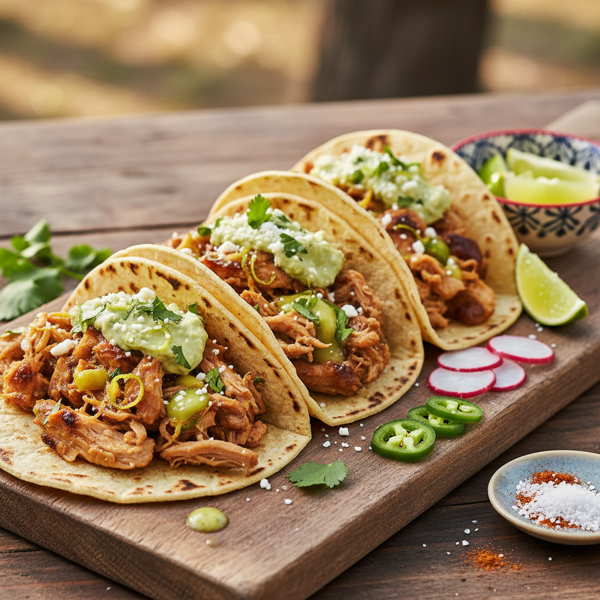 Zesty Lime-Cilantro Pork Tacos recipe