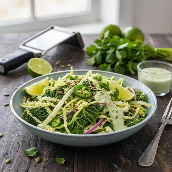 Zesty Lime-Cilantro Savoy Slaw recipe