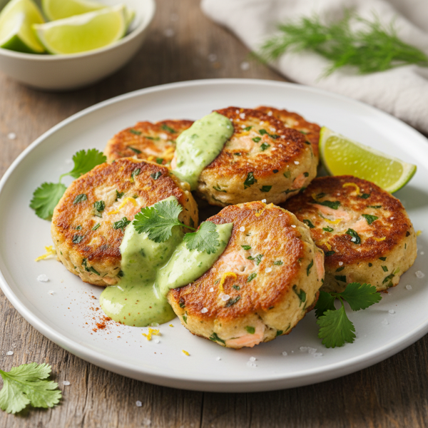 Zesty Lime-Infused Salmon Cakes recipe