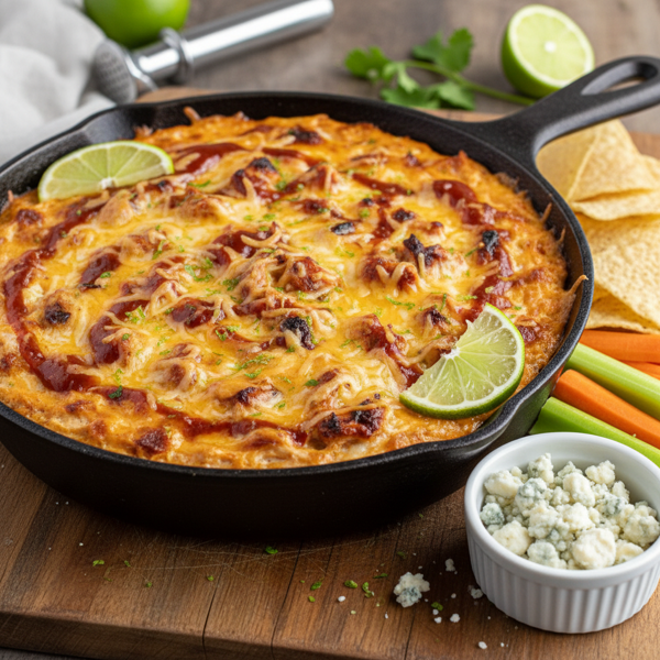 Zesty Lime Barbecue Buffalo Chicken Dip recipe