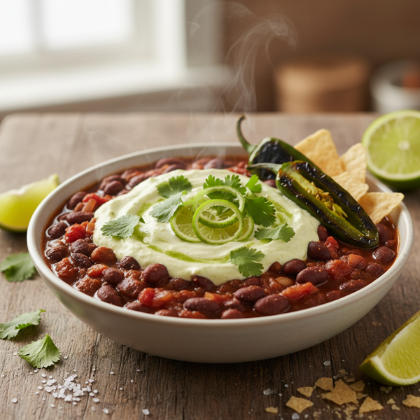 Zesty Lime Black Bean Chili recipe