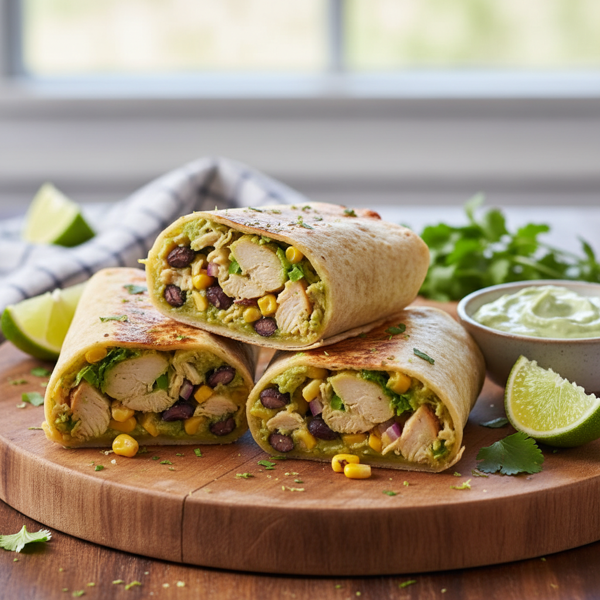 Zesty Lime Chicken Burritos recipe