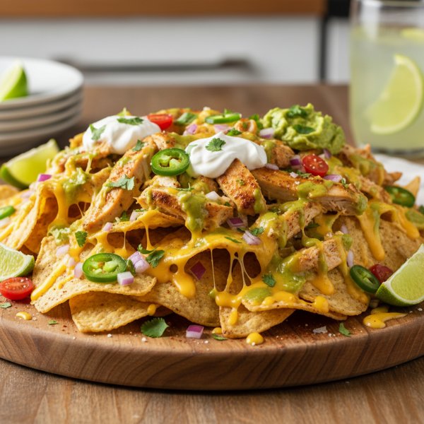 Zesty Lime Chicken Nachos Supreme recipe