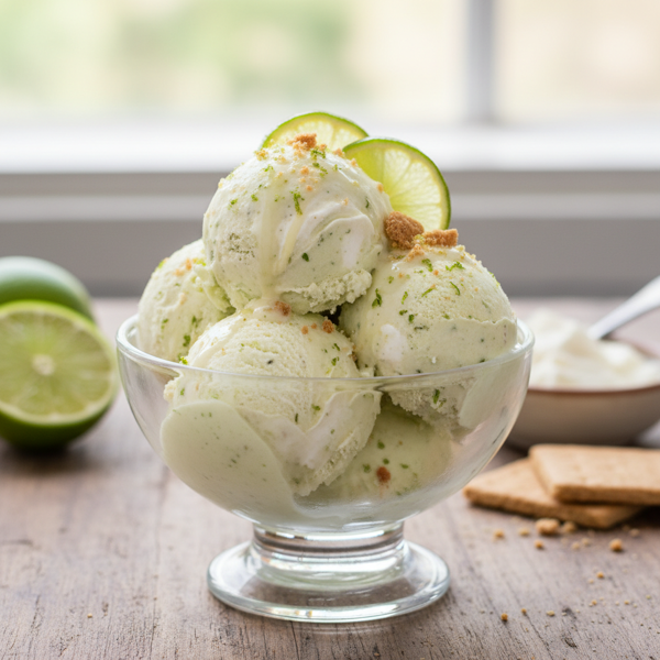 Zesty Lime Cream Cheesecake Ice Cream recipe