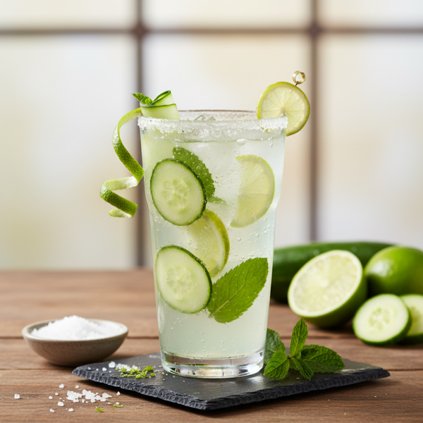 Zesty Lime Cucumber Refresher recipe
