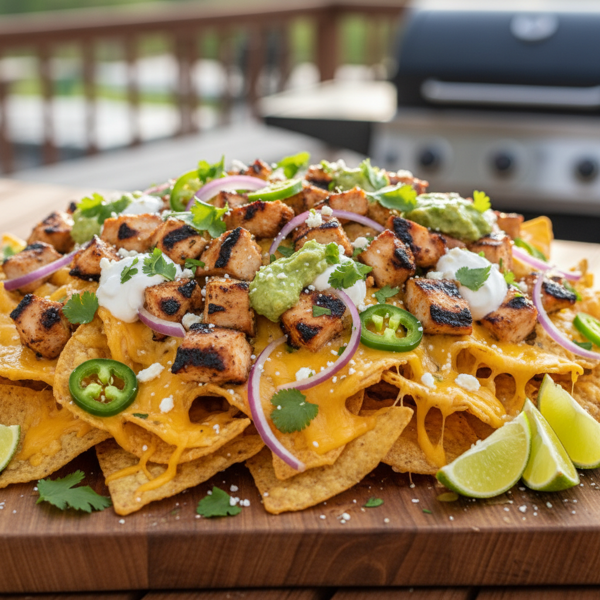 Zesty Lime Grilled Chicken Nachos recipe