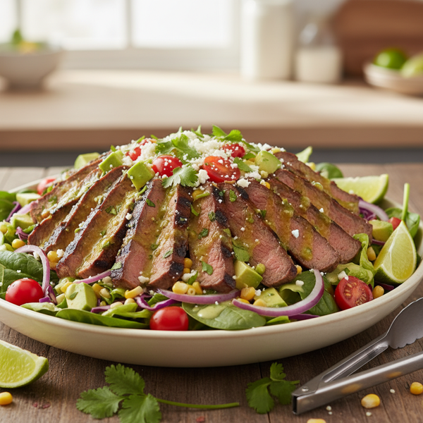 Zesty Lime Steak & Avocado Fiesta Salad recipe
