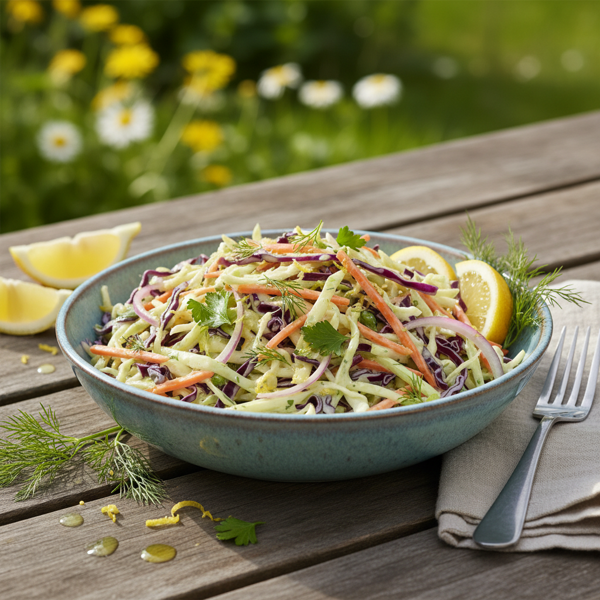 Zesty Low-Carb Creamy Coleslaw recipe