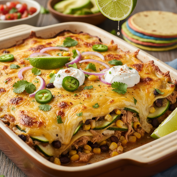 Zesty Low Carb Mexican Chicken Lasagna recipe