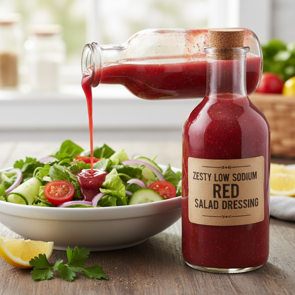 Zesty Low Sodium Red Salad Dressing recipe