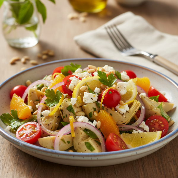 Zesty Marinated Artichoke Salad recipe