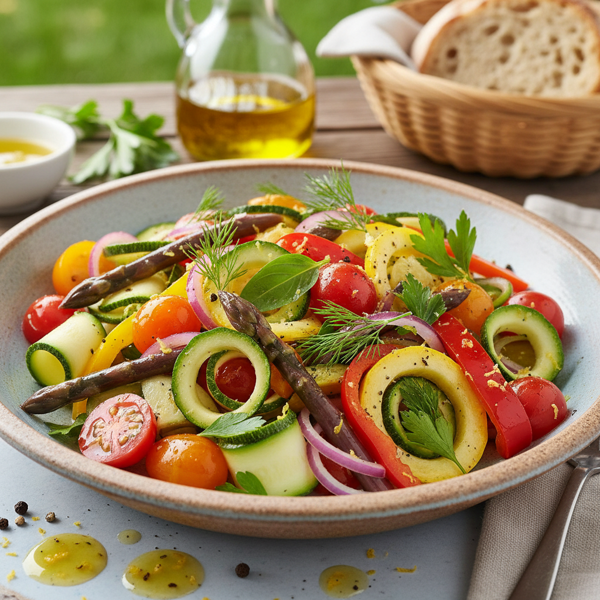 Zesty Marinated Garden Vegetable Medley recipe