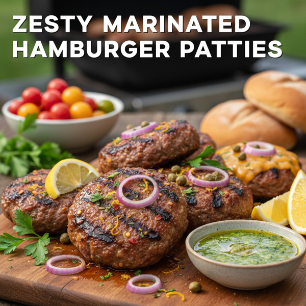 Zesty Marinated Hamburger Patties recipe