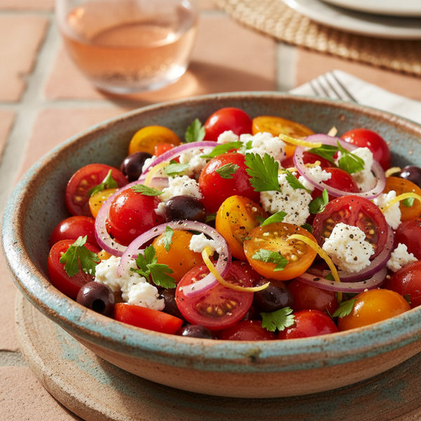 Zesty Marinated Mediterranean Tomatoes recipe
