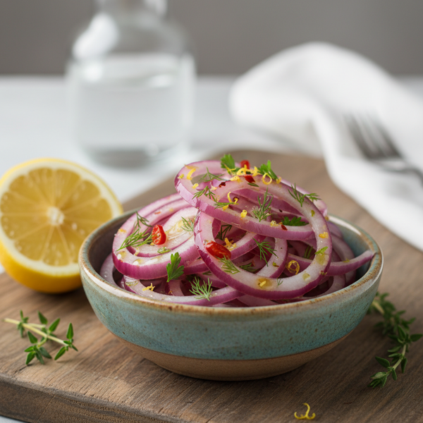 Zesty Marinated Red Onion Rings recipe